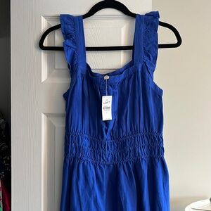 Loft size small, blue/pink Maxi dress new with tags never worn